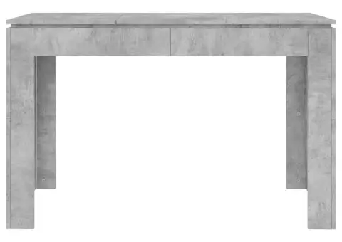 Masă de bucătărie, gri beton, 120x60x76 cm, lemn prelucrat - 4/5