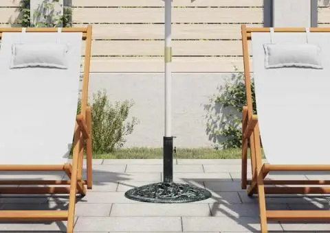 Suport de umbrelă, verde, 9 kg, fontă, 40 cm - 3/5