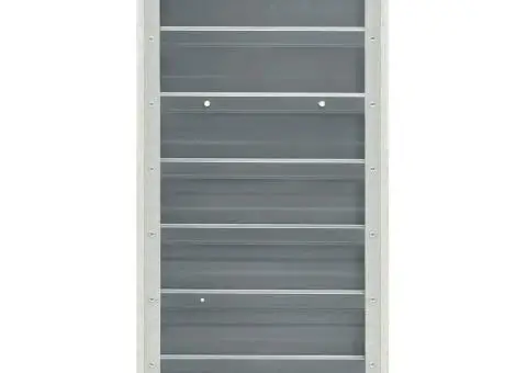 Strat înălțat de grădină, gri, 240x40x77 cm, oțel galvanizat - 4/5