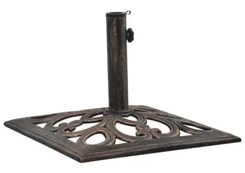 Suport de umbrelă, bronz, 12 kg, fontă, 49 cm - 1/5