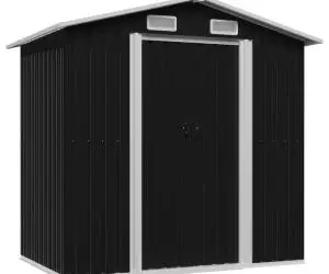 vidaXL Magazie depozitare grădină antracit 204x132x186 cm oțel