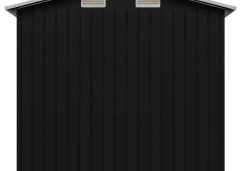 Magazie depozitare grădină antracit 204x132x186 cm oțel - 5/5