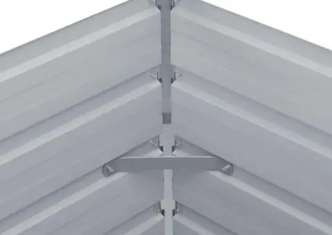 Strat înălțat grădină, maro, 100x100x45 cm, oțel galvanizat - 5/5