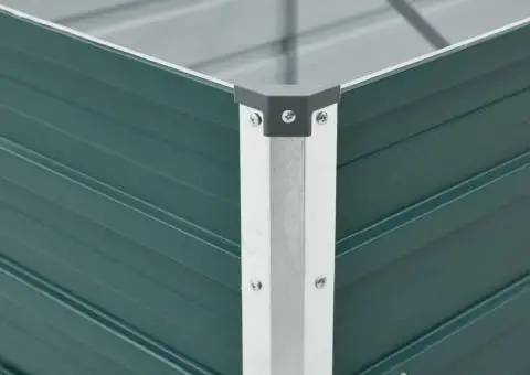 Strat înălțat de grădină, verde, 400x80x77 cm, oțel galvanizat - 5/5