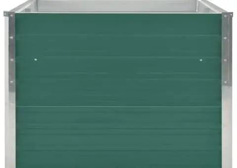 Strat înălțat de grădină, verde, 160x80x45 cm, oțel galvanizat - 4/5