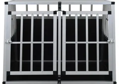 Cușcă de câini cu ușă dublă, 94 x 88 x 69 cm - 3/5