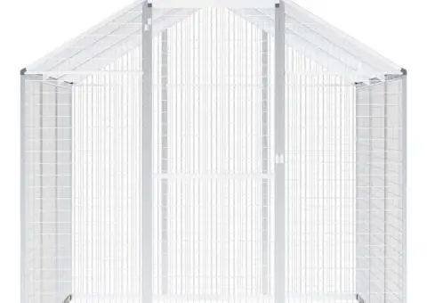 Coteț păsări de exterior, 183 x 178 x 194 cm, aluminiu - 2/5