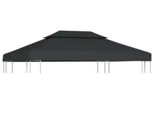 vidaXL Acoperiș de pavilion, 2 niveluri, antracit, 4x3 m, 310 g/m²