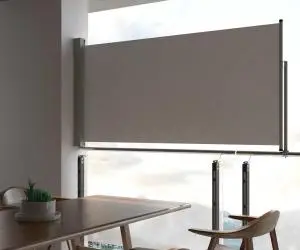 vidaXL Copertină laterală retractabilă de terasă, gri, 120 x 300 cm
