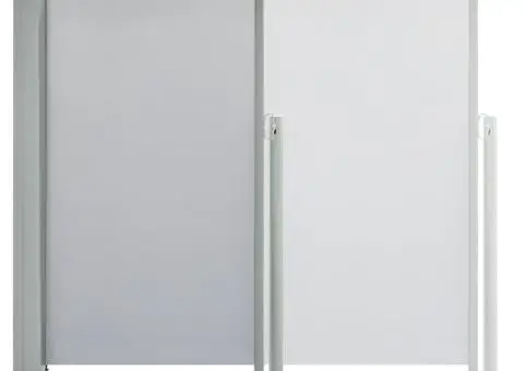 Copertină laterală retractabilă de terasă, gri, 120 x 300 cm - 4/5