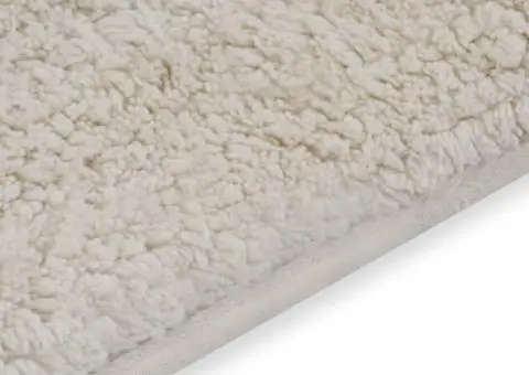 Set covorașe baie, 2 piese, alb, textil - 4/5