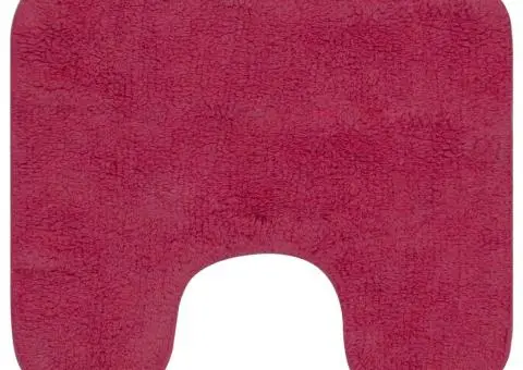 Set covorașe baie, 3 piese, fucsia, textil - 3/5