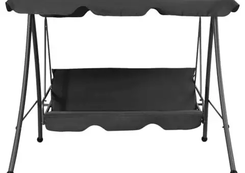 Balansoar de exterior cu copertină antracit 192x118x175 cm oțel - 2/5