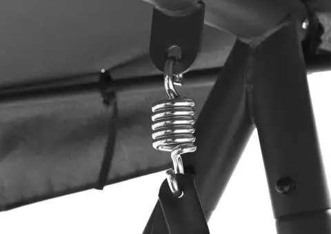 Balansoar de exterior cu copertină antracit 192x118x175 cm oțel - 5/5