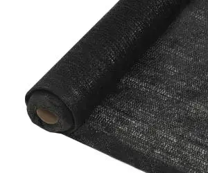 vidaXL Plasă protecție vizuală, negru, 1x10 m, HDPE