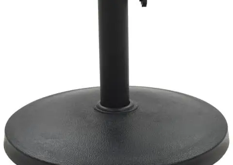 Suport umbrelă de soare rotund, negru, 10 kg, polirășină - 2/5