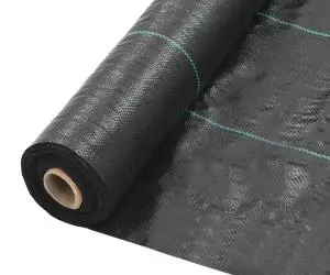 vidaXL Membrană antiburuieni & antirădăcini, negru, 2 x 25 m, PP