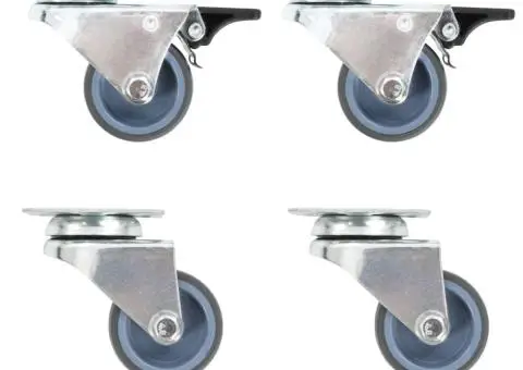 Roți pivotante duble, 4 buc., 50 mm - 1/5