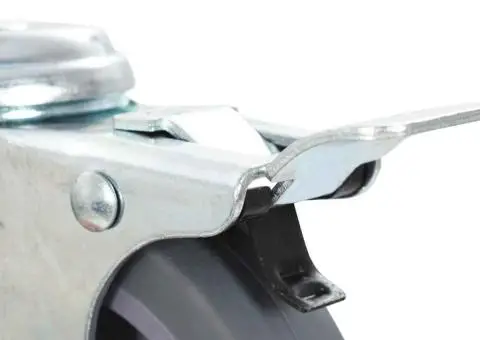 Roți pivotante cu gaură șurub, frâne duble, 4 buc., 75 mm - 5/5