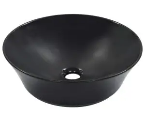 vidaXL Chiuvetă de baie, negru, 41x12,5 cm, ceramică