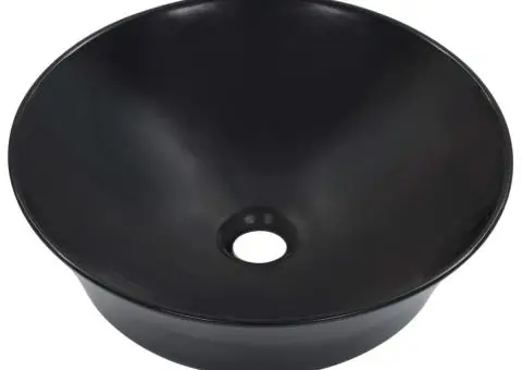 Chiuvetă de baie, negru, 41x12,5 cm, ceramică - 2/5