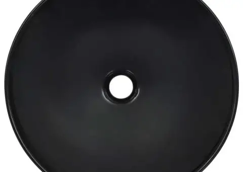 Chiuvetă de baie, negru, 41x12,5 cm, ceramică - 3/5