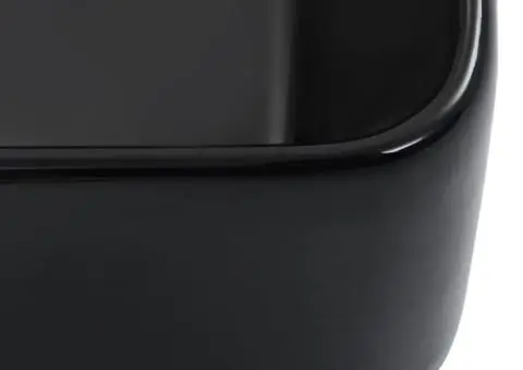 Chiuvetă de baie, negru, 40 x 30 x 13 cm, ceramică - 5/5