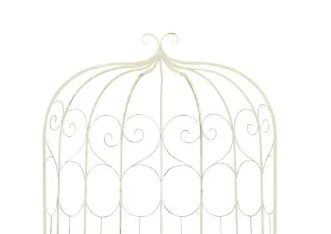 Bancă de grădină, alb vintage, 95 cm, fier - 4/5