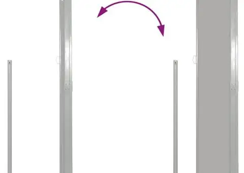 Copertină laterală retractabilă, gri, 160x500 cm - 5/5