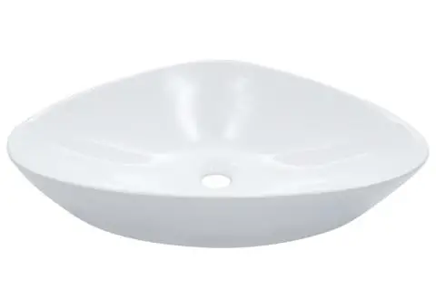 Chiuvetă de baie, alb, 58,5 x 39 x 14 cm, ceramică - 1/5