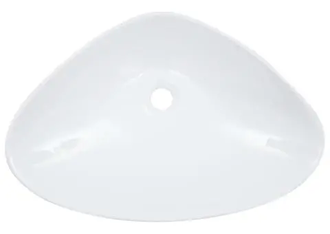 Chiuvetă de baie, alb, 58,5 x 39 x 14 cm, ceramică - 4/5