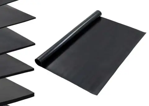 Covor de cauciuc anti-alunecare, 1,2 x 2 m, 2 mm, neted - 1/5