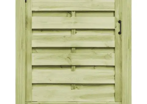 Poartă de grădină, verde, 100 x 100 cm, lemn de pin tratat - 2/5