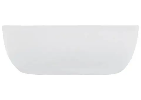 Chiuvetă de baie, alb, 42,5x42,5x14,5 cm, ceramică - 3/5