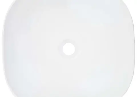 Chiuvetă de baie, alb, 42,5x42,5x14,5 cm, ceramică - 4/5