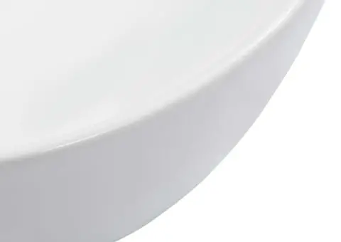 Chiuvetă de baie, alb, 42,5x42,5x14,5 cm, ceramică - 5/5