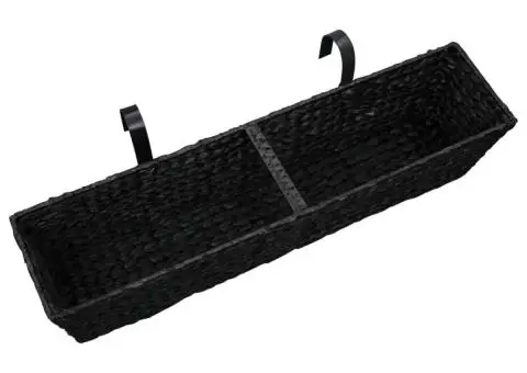 Jardiniere, 2 buc., negru, zambilă de apă - 5/5