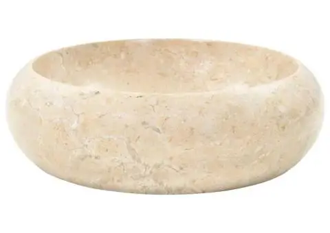 Chiuvetă, crem, 40 x 12 cm, marmură - 3/5