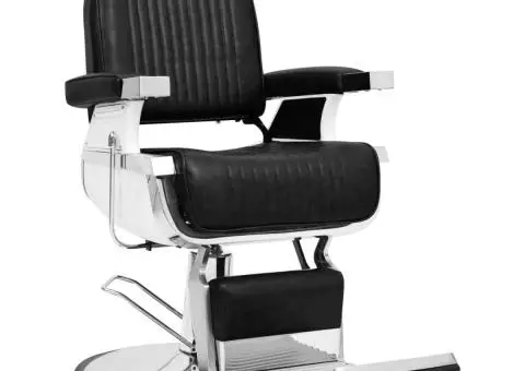 Scaun frizer, negru, 68 x 69 x 116 cm, piele ecologică - 1/5