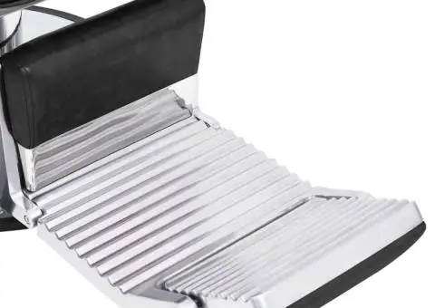 Scaun frizer, negru, 68 x 69 x 116 cm, piele ecologică - 5/5