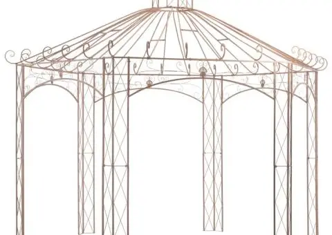 Pavilion de grădină, maro antichizat, 4 m, fier - 1/5