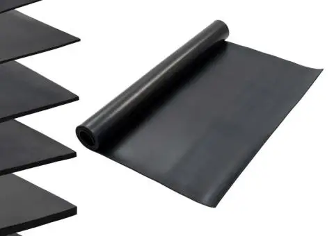 Covor de cauciuc anti-alunecare, 1,2 x 2 m, 6 mm, neted - 1/5