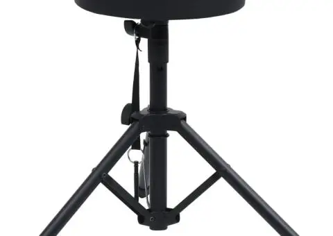 Taburet reglabil pentru tobe, negru, rotund - 2/5