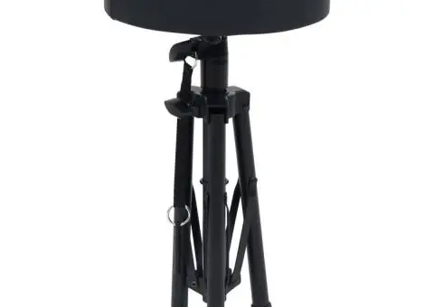 Taburet reglabil pentru tobe, negru, rotund - 4/5