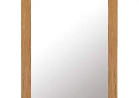 Oglindă, 50x70 cm, lemn masiv de stejar - 1/5
