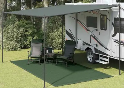 Covor pentru cort, verde, 250 x 400 cm, HDPE - 1/5