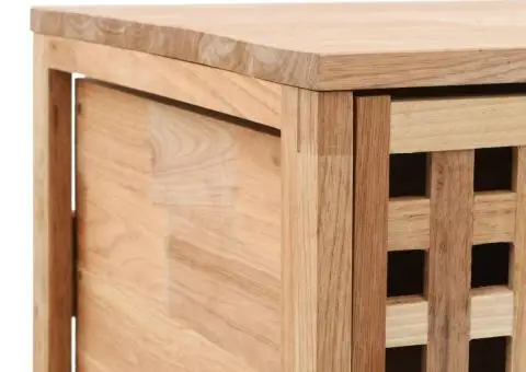 Dulap de baie, 41 x 41 x 91 cm, lemn masiv de nuc - 5/5