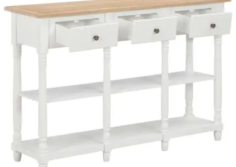 Masă consolă, alb, 120 x 30 x 76 cm, MDF - 5/5