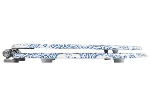 Capac WC cu închidere silențioasă, MDF, design porțelan - 4/5