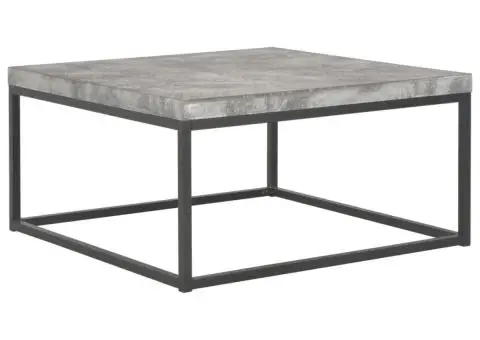 Măsuță de cafea, 75 x 75 x 38 cm, aspect de beton - 1/5